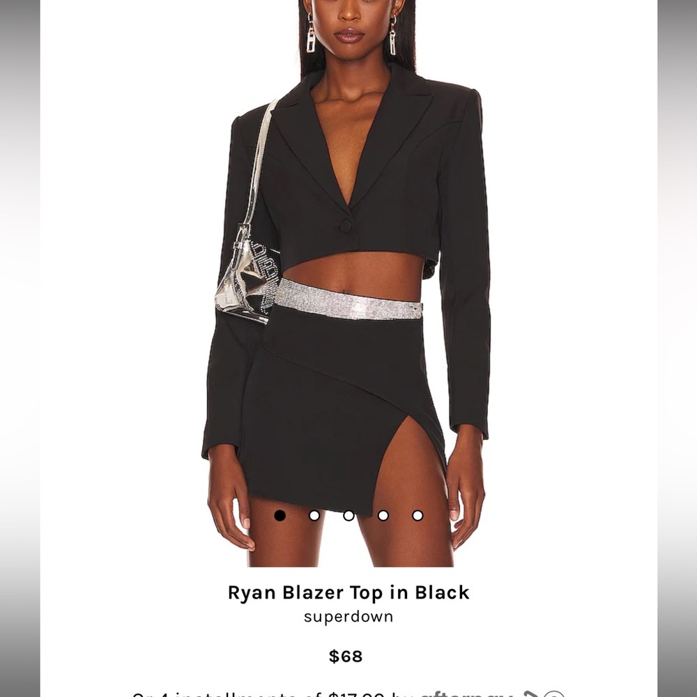 BRAND NEW Ryan Blazer Top in Black - XS